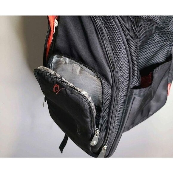 Fisher-Price Kaden Backpack Diaper Bag Black/Red Multiple Pockets Fastfi… - Picture 4 of 5